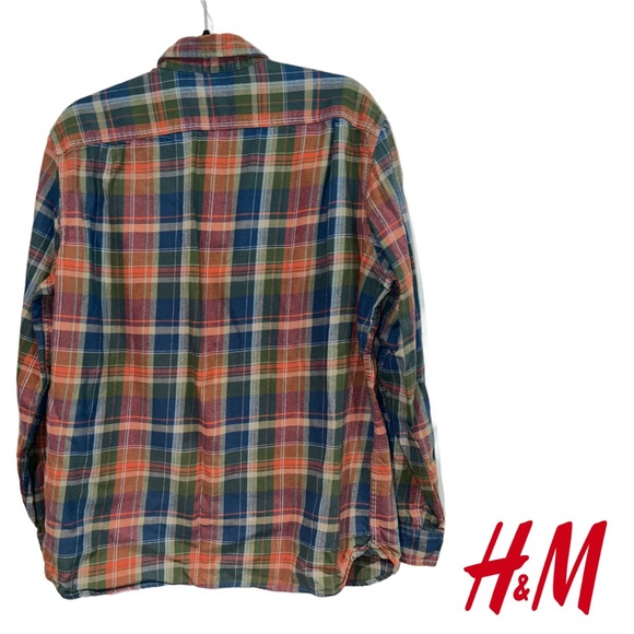 H&M | Mens Fall Long Sleeve Plaid Flannel | Size Large - Picture 2 of 3